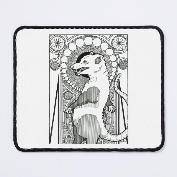 Item preview, Art Nouveau Opossum Pen and Ink Drawing designed and sold by ChalkleyMatlack.