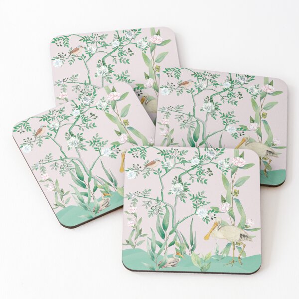 Item preview, Chinoiserie Lane - blush pink and green designed and sold by Yunihadi.
