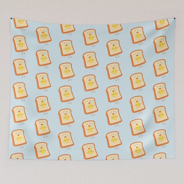 Item preview, cute sleeping bread designed and sold by wordspotrayal.