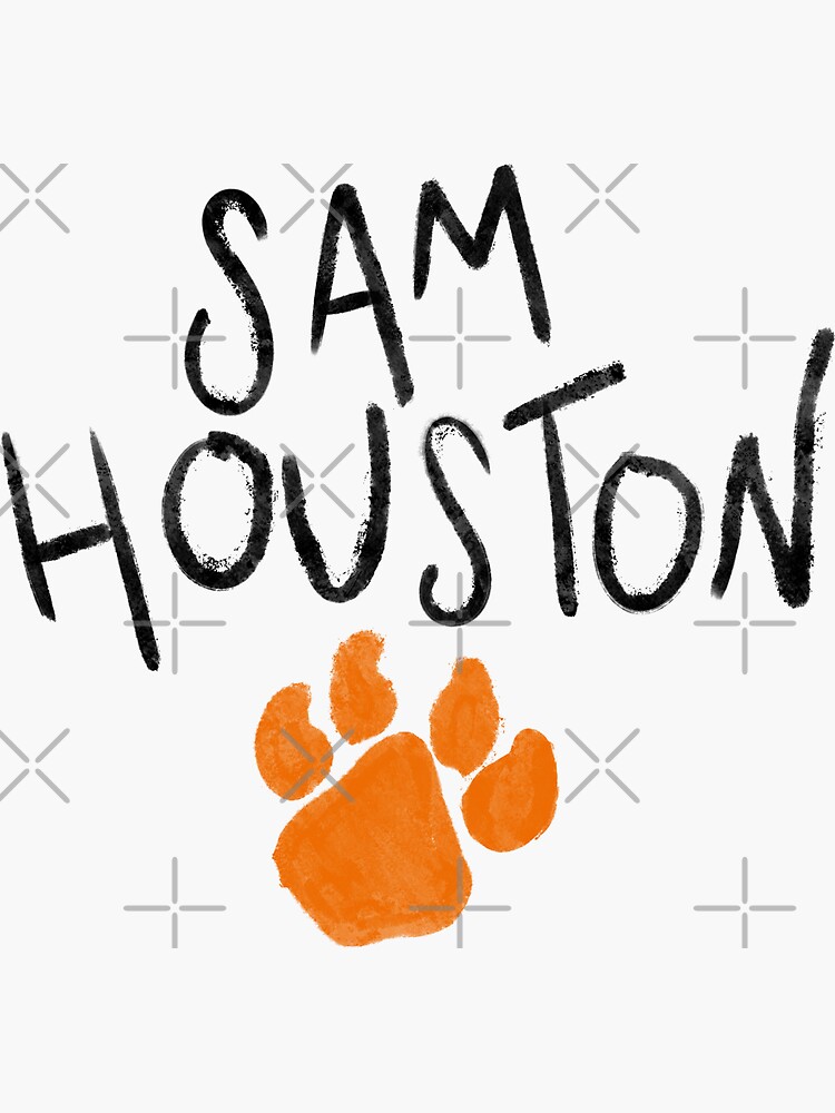 "sam houston " Sticker for Sale by parakeetz Redbubble
