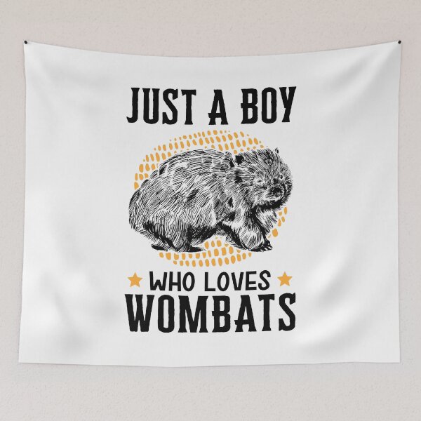 Item preview, Just a boy who loves wombats designed and sold by madgrfx.