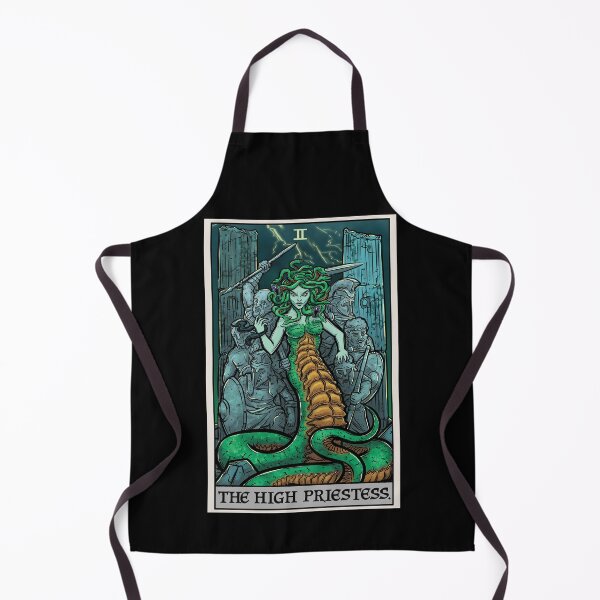 Item preview, The High Priestess Tarot Card Medusa Greek Mythology Gorgon Horror designed and sold by TheGhoulishGarb.