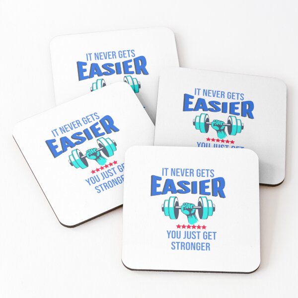 Item preview, It Never Gets Easier You Just Get Stronger Gym Funny designed and sold by H-ALPHA.
