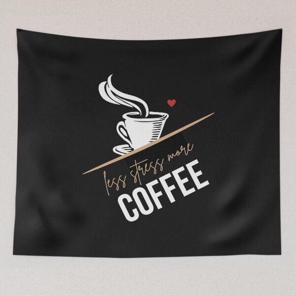 Item preview, less stress more coffee designed and sold by DoraHappy.