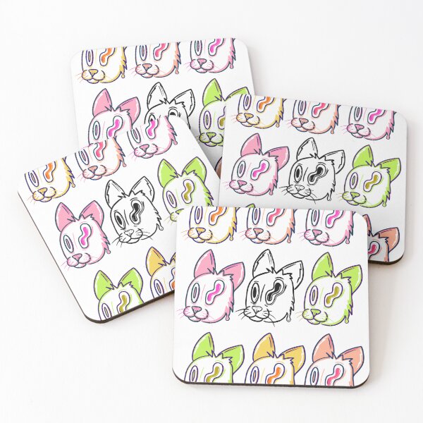 Item preview, Colourful Crazy cats designed and sold by Colonels  Basement.