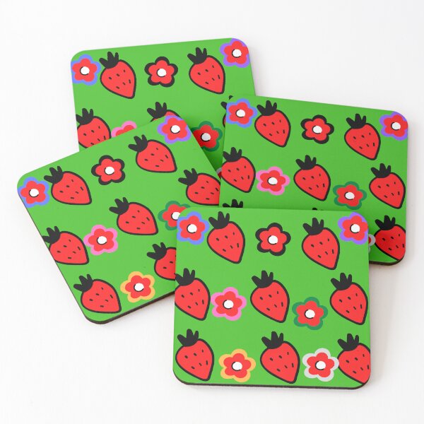 Item preview, strawberry and flower pattern designed and sold by mapacs100.