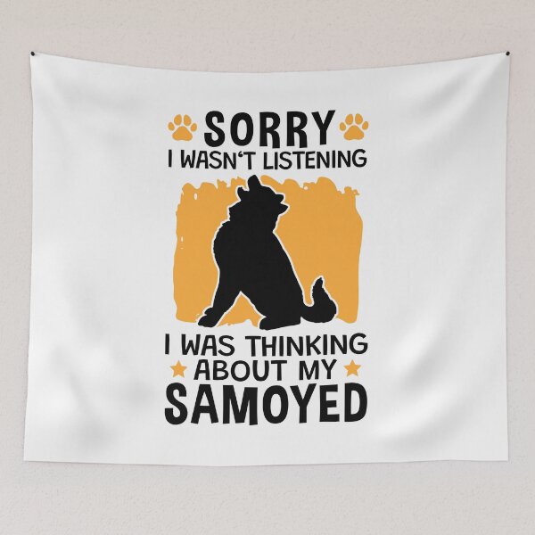 Item preview, Thought of Samoyed Nordic sled dog designed and sold by madgrfx.