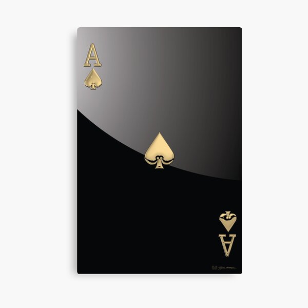 Item preview, Ace of Spades in Gold over Black  designed and sold by Serge Averbukh Art Studio.