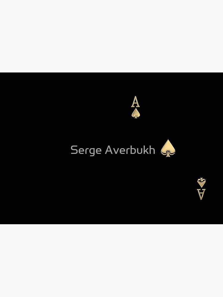 Thumbnail 3 of 3, Hardcover Journal, Ace of Spades in Gold over Black designed and sold by Serge Averbukh.