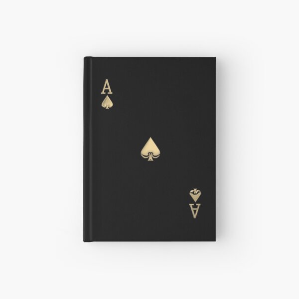 Ace of Spades in Gold over Black Hardcover Journal