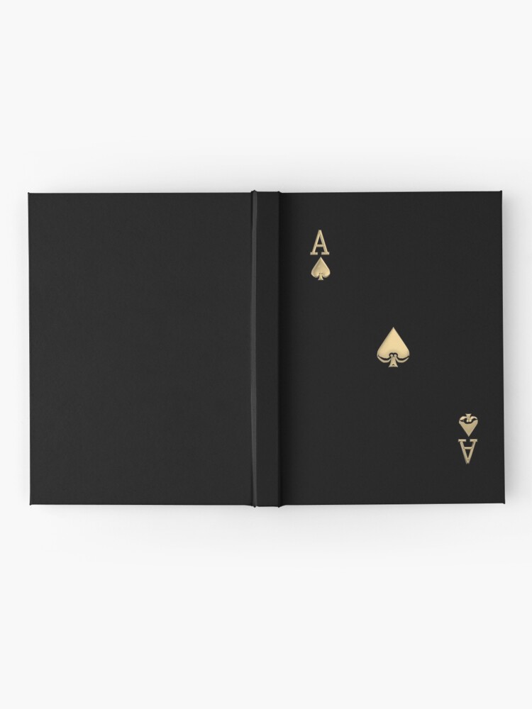 Thumbnail 2 of 3, Hardcover Journal, Ace of Spades in Gold over Black designed and sold by Serge Averbukh.