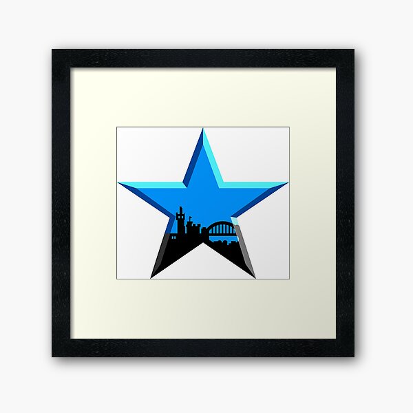 Geordie Star Framed Art Print