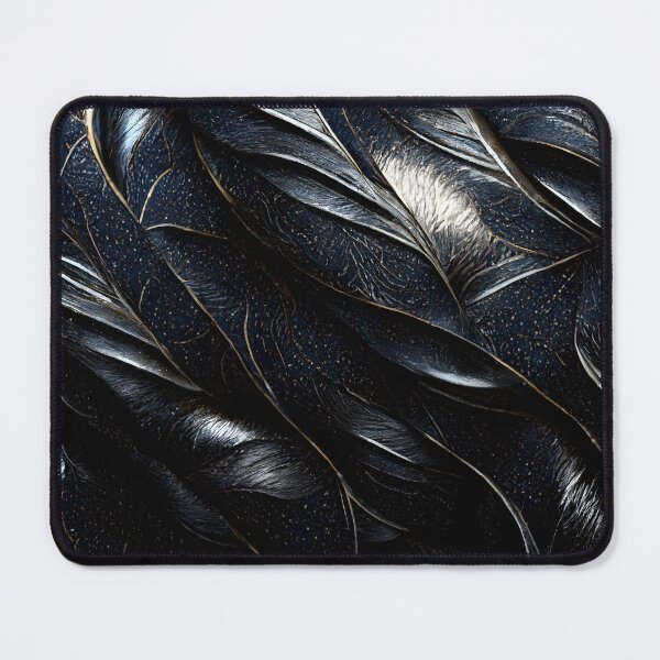 Item preview, Dark Metal Texture Abstract Feathered Metallic Pattern designed and sold by MythicPrompts.