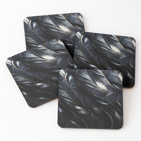 Item preview, Dark Metal Texture Abstract Feathered Metallic Pattern designed and sold by MythicPrompts.
