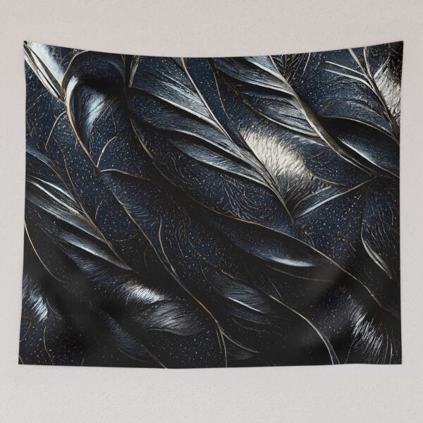 Item preview, Dark Metal Texture Abstract Feathered Metallic Pattern designed and sold by MythicPrompts.