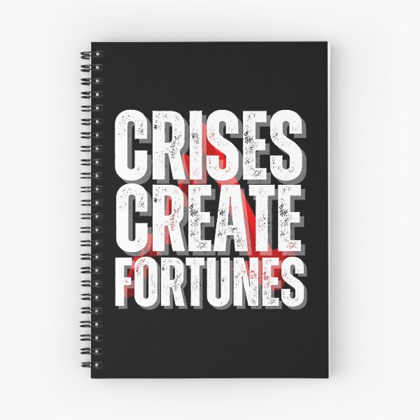 Aperçu de l'œuvre T-shirt Les crises créent des fortunes créée et vendue par weeomano.