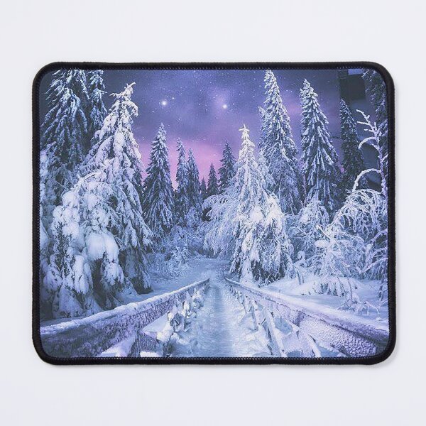 Item preview, Snow covered forrest, Winter, Snow covered bridge, Snow, Evergreen trees covered in Snow, North Pole designed and sold by Nostrathomas66.