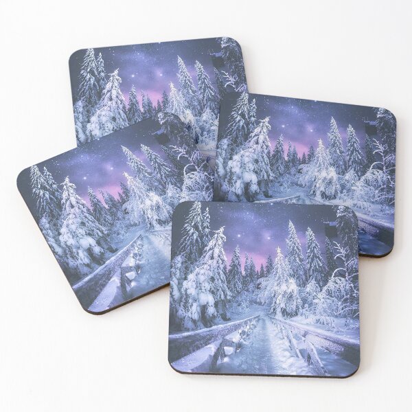 Item preview, Snow covered forrest, Winter, Snow covered bridge, Snow, Evergreen trees covered in Snow, North Pole designed and sold by Nostrathomas66.