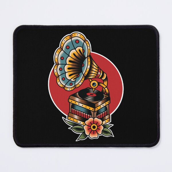 Item preview, Vintage Record Player American Traditional Tattoo  designed and sold by SevenRelics.