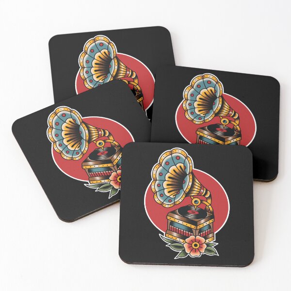 Item preview, Vintage Record Player American Traditional Tattoo  designed and sold by SevenRelics.