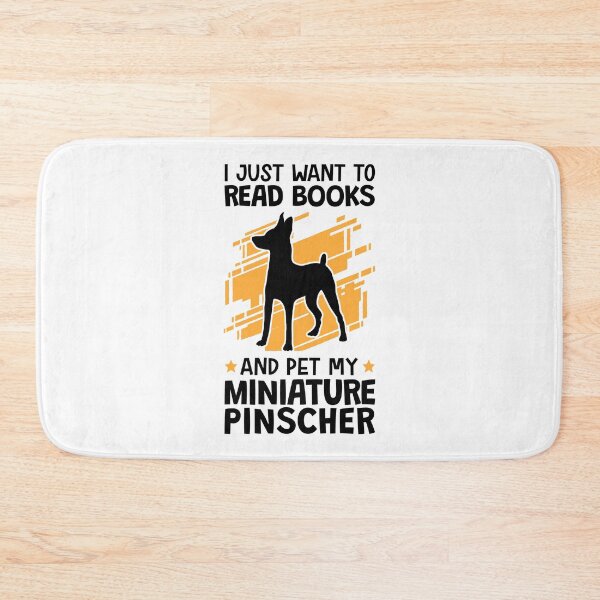 Aperçu de l'œuvre Pinscher nain caresser et lire Pinscher créée et vendue par madgrfx.