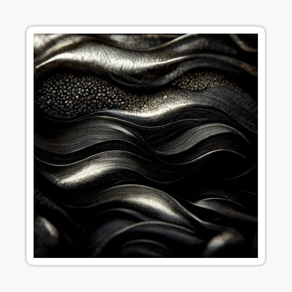 “Cool Swirling Metal Texture Dark Metallic Swirls Pattern” Sticker for