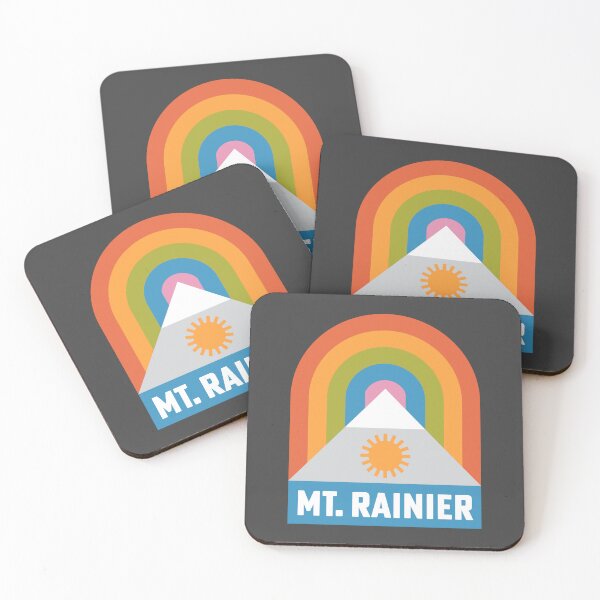 Item preview, Mt Rainier National Park Washington Rainbow Badge designed and sold by yelly123.