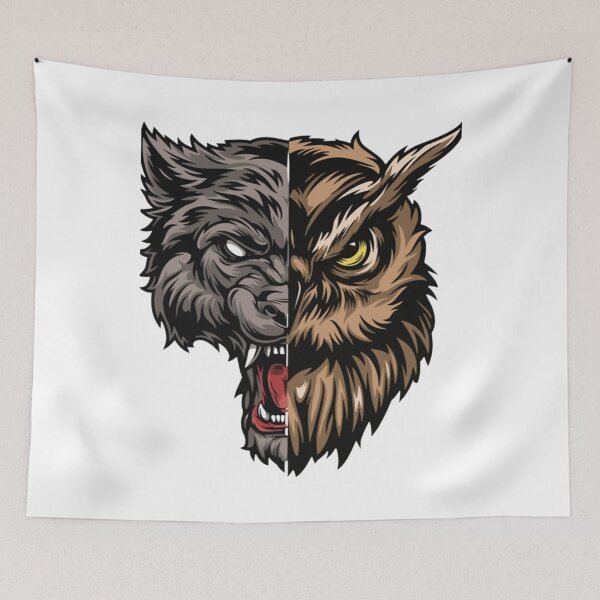 Item preview, Part Owl and Wolf designed and sold by PottersArt.