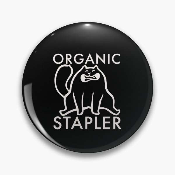 Item preview, “Organic Stapler” cat (version 1) with cream lines for dark colors designed and sold by bewareofpossum.