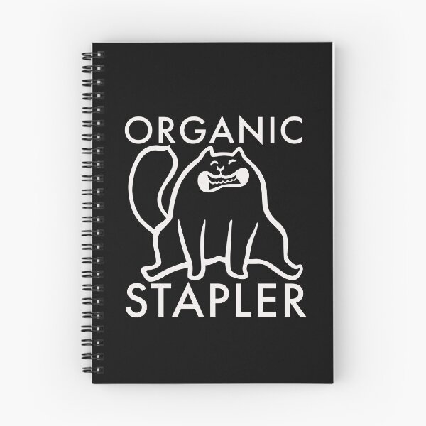 Item preview, “Organic Stapler” cat (version 1) with cream lines for dark colors designed and sold by bewareofpossum.