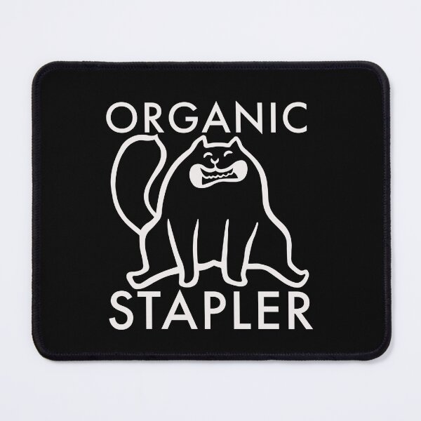 Item preview, “Organic Stapler” cat (version 1) with cream lines for dark colors designed and sold by bewareofpossum.