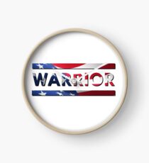 Warrior - American Flag (USA) Clock