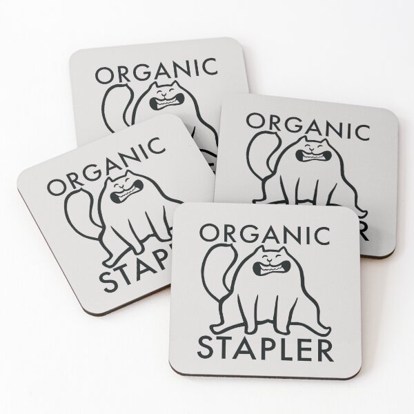 Item preview, Organic Stapler cat (version 1) black line for lighter colors designed and sold by bewareofpossum.