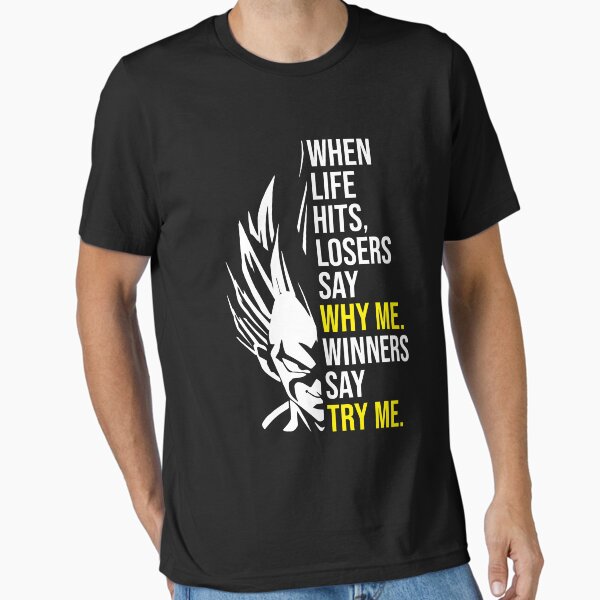 Item preview, Winners Say Try Me - Vegeta- Anime Gym Motivational designed and sold by gohanflex.