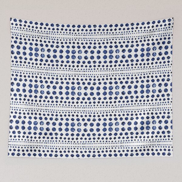 Item preview, Shibori Circles - Dk. Blue on White designed and sold by bmfabricdesigns.