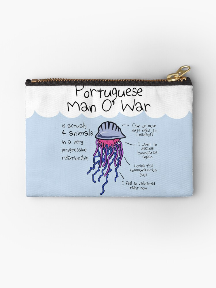 Portuguese Man O' War Is Actually 4 Animals In A Very Progressive  Relationship | Zipper Pouch