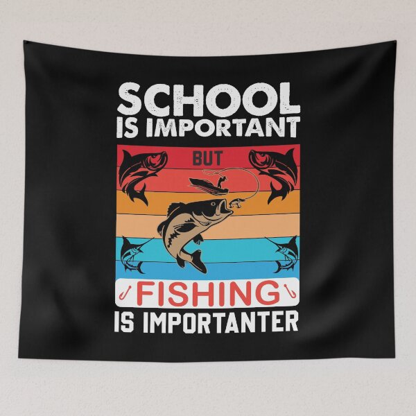 Item preview, yeah.. School is important but fishing is importanter designed and sold by StudentLuxLife.