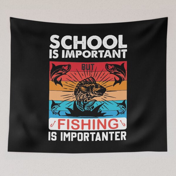 Item preview, of course.. School is important but fishing is importanter designed and sold by StudentLuxLife.
