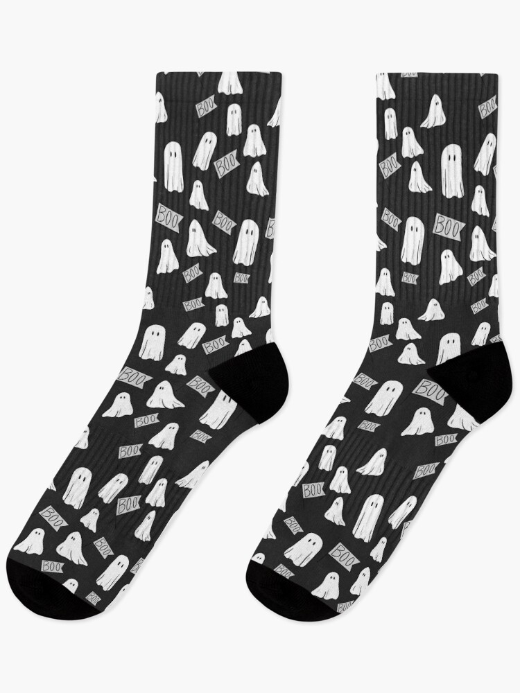 Thumbnail 1 of 5, Socks, BW Ghost Pattern designed and sold by princesssomo21.