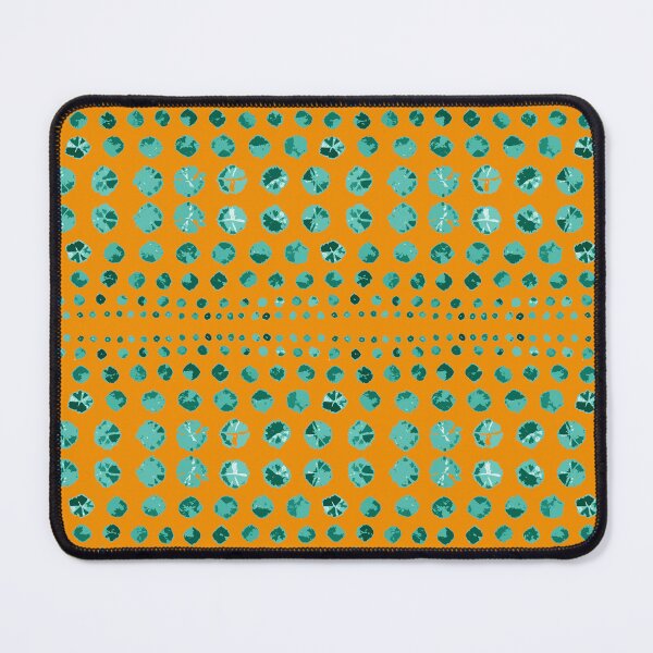 Item preview, Shibori Circles - Teal on Orange designed and sold by bmfabricdesigns.
