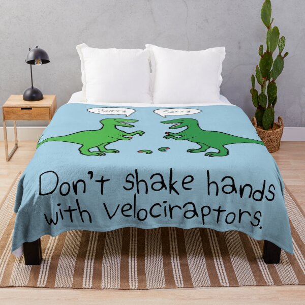 Item preview, Don't shake hands with Velociraptors. designed and sold by jezkemp.