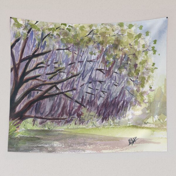 Item preview, Oak Tree with Spanish Moss designed and sold by WaterStrokesArt.