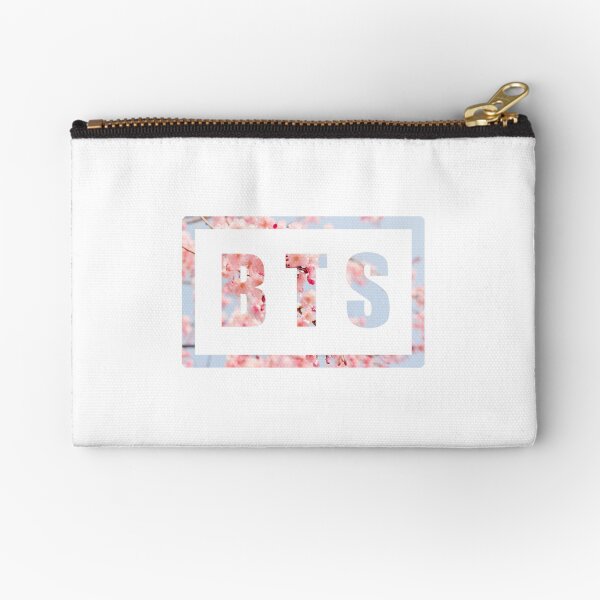BTS floral Zipper Pouch