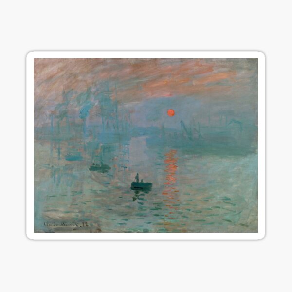 Monet - Impression, Sunrise, 1872 Sticker