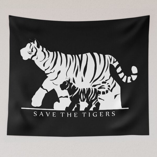 Item preview, Save the Tigers (Black) designed and sold by TheKohakuDragon.