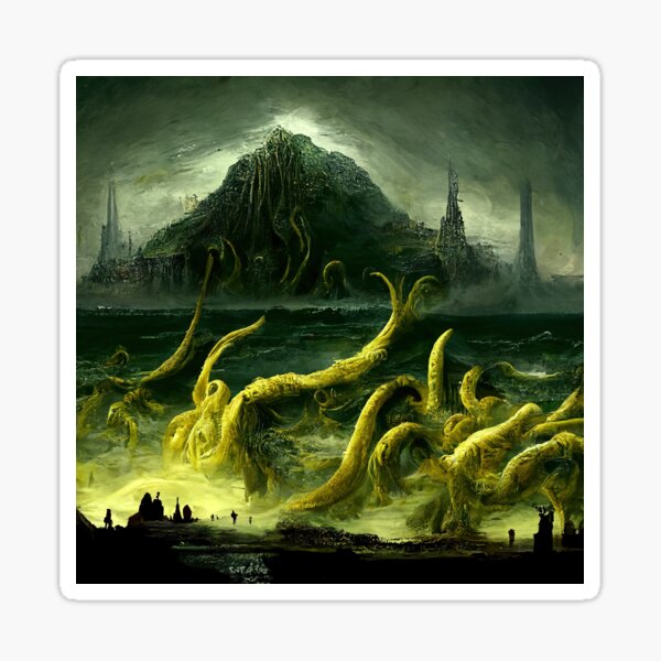 Lovecraft Hastur Cthulhu 6 Sticker For Sale By Cevmemories Redbubble 4824