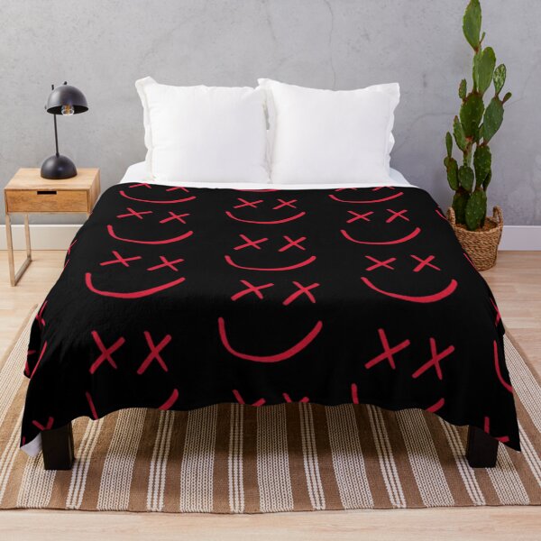 red louis tomlinson smiley logo | Throw Blanket