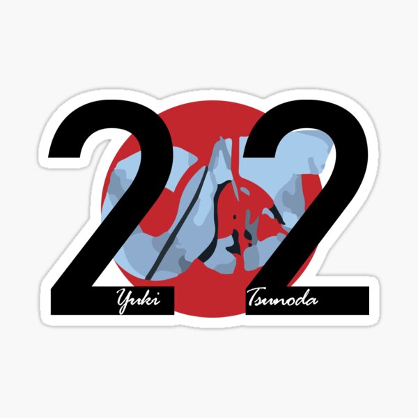 "Yuki Tsunoda - #22" Sticker for Sale by cjd1017 | Redbubble