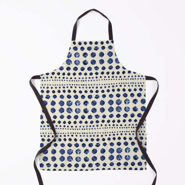 Item preview, Shibori Circles - Dk. Blue on Cream designed and sold by bmfabricdesigns.