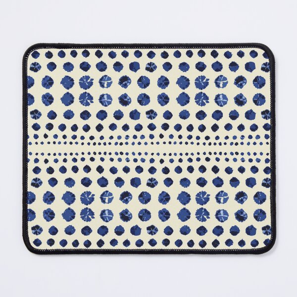 Item preview, Shibori Circles - Dk. Blue on Cream designed and sold by bmfabricdesigns.